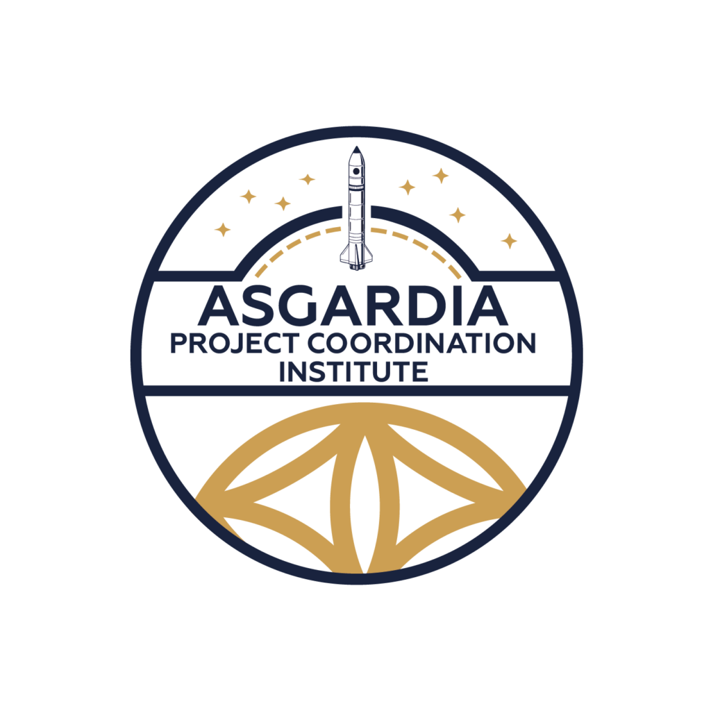 Le logo officiel de l'institut de la coordination des projets en Asgardia.